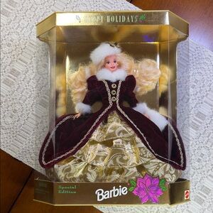Barbie Holiday Special Edition Doll - Burgundy and Gold